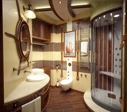 Nautical style bath design