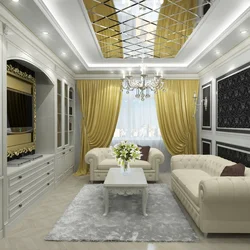 Golden living room design