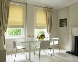 Blinds in the kitchen in the interior modern photo