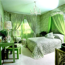 Фото Спальни В Зеленом Цвете