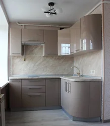 Corner kitchens with sink for a small kitchen in Khrushchev photo