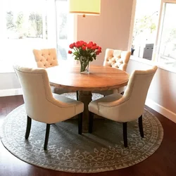 Photo kitchen design with a round table