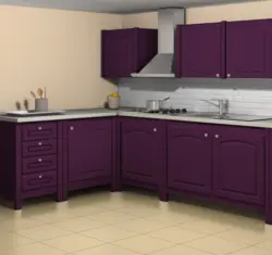 Кухні дызайн баклажан
