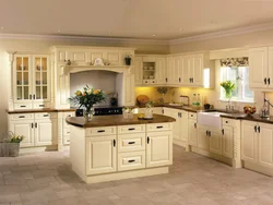 Kitchen design ivory photo
