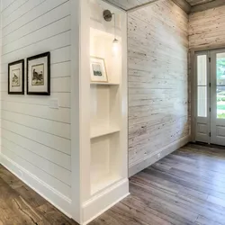 How to cover the walls with laminate in the hallway photo