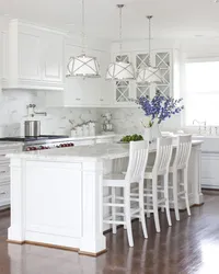 Photo of kitchen design in white style