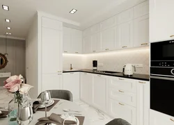 Photo of kitchen design in white style