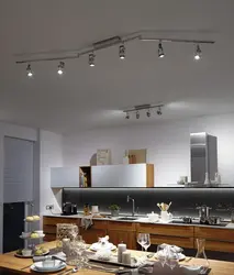 Light bulbs in the kitchen on the ceiling photo