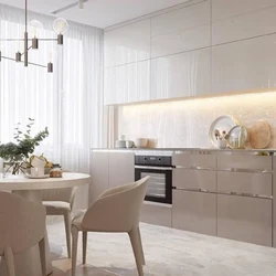 Modern Kitchen In Pastel Colors Photo