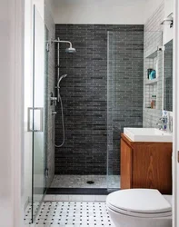 Design of a bright bathroom with shower