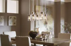 Kitchen pendant lamps in the interior