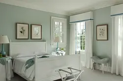 Mint Gray Bedroom Interior