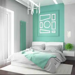 Mint Gray Bedroom Interior