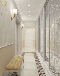 Hallway for a narrow corridor design photo wallpaper