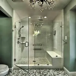 Shower design in a bathroom without a shower stall