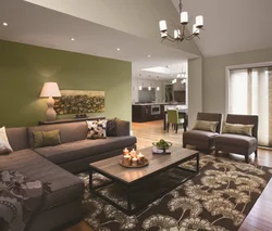 Living room design in apartment wall color