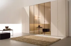 Modern bedroom wardrobe with hinged doors photo design