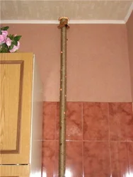 Как украсить трубу на кухне фото