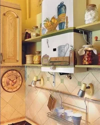How to decorate a chimney in the kitchen photo