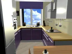 Kitchen design 2 by 2 meters photo with window
