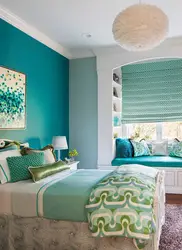 Color Combination In The Bedroom Interior Turquoise Color