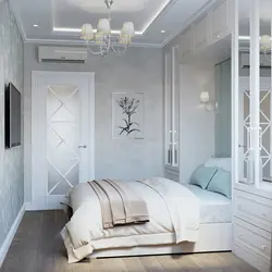 Спальня 9 кв м дизайн со шкафом