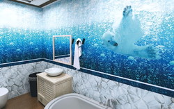 Bathroom Panels With A 3D Photo Pattern