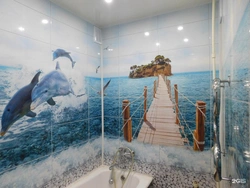 Bathroom Panels With A 3D Photo Pattern