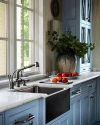 Kitchen Design Photo With Sink By The Window Photo