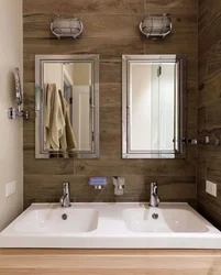 Photo Of A Bathroom With 2 Sinks