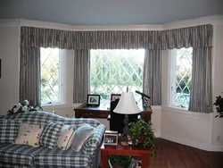 Curtains in a bay window photo for curtains for the living room