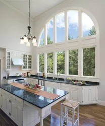 Kitchen interior with window for home