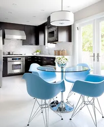 Modern chairs in the kitchen interior photo