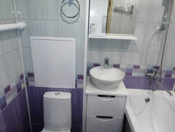 Туалет и ванна в одном стиле фото хрущевке