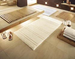 Bathroom rugs in the interior