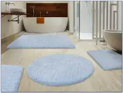 Bathroom rugs in the interior