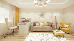 Дизайн гостиной в светлых тонах с угловым диваном
