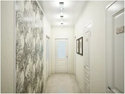 Photo wallpaper for a narrow hallway