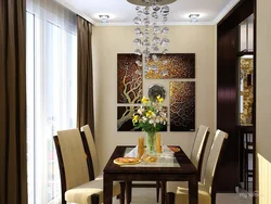 Decoration of the wall near the table in the kitchen photo