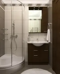 Дызайн ваннай з душавой кабінай 6 кв м