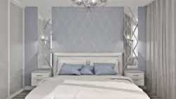 Mirrored bedroom in the interior photo