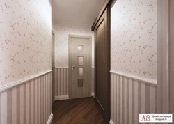 How To Wallpaper A Hallway In Two Colors Photo
