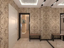 How To Wallpaper A Hallway In Two Colors Photo