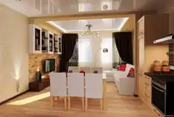 Kitchen design living room 25 sq m rectangular in the house