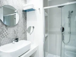 Photo Of A Bathroom With A Shower Photo In Khrushchev
