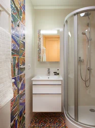 Photo Of A Bathroom With A Shower Photo In Khrushchev