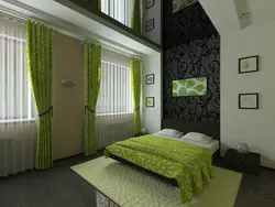 Шторы К Зеленым Обоям В Спальне Фото Какие