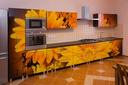 Covering The Kitchen With Self-Adhesive Film Photo