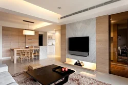 Modern interior design and decoration of the living room photo