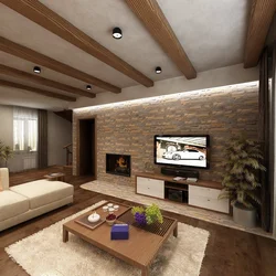 Modern interior design and decoration of the living room photo
